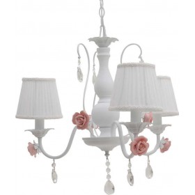 Inart Πολυέλαιος 3xE14 Ø45cm με Καπέλα Λευκός 3-10-048-0004 Inart Πολυέλαιος 3xE14 Ø45cm με Καπέλα Λευκός 3-10-048-0004