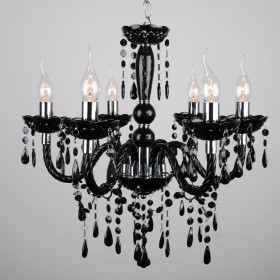 Aca Πολυέλαιος 6xE14 με Κεράκια Μαύρος SF64026B