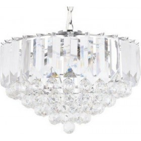 Aca Πολυέλαιος 3xE14 Ø38.5cm με Κρύσταλλα Διάφανος SF175323PC