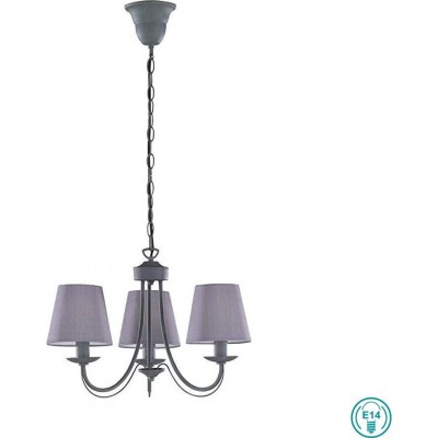 Trio Lighting Cortez Πολυέλαιος 3xE14 Ø66cm με Καπέλα Γκρι 110600378