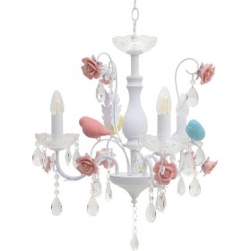 Inart Πολυέλαιος 3xE14 Ø48cm με Κεράκια Λευκός 3-10-048-0001 Inart Πολυέλαιος 3xE14 Ø48cm με Κεράκια Λευκός 3-10-048-0001