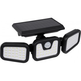 GloboStar Στεγανός Ηλιακός Προβολέας IP65 Ισχύος 40W με Αισθητήρα Κίνησης και Αισθητήρα Φωτός και Ψυχρό Λευκό Φως σε Λευκό χρώμα