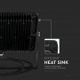 V-TAC Στεγανός Προβολέας IP65 Ισχύος 100W με Ψυχρό Λευκό Φως σε Μαύρο χρώμα 414