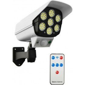 "GloboStar Στεγανός Ηλιακός Προβολέας IP65 Ισχύος 20W με Αισθητήρα Κίνησης GloboStar Στεγανός Ηλιακός Προβολέας IP65 Ισχύος 20W με Αισθητήρα Κίνησης, Τηλεχειριστήριο και Αισθητήρα Φωτός και Ψυχρό Λευκό Φ