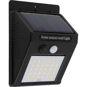 GloboStar Στεγανό Ηλιακό Φωτιστικό Επιτοίχιας Τοποθέτησης IP65 με Ανιχνευτή Κίνησης και Αισθητήρα Φωτός και Ψυχρό Λευκό Φως LED  GloboStar Στεγανό Ηλιακό Φωτιστικό Επιτοίχιας Τοποθέτησης IP65 με Ανιχνευτή Κίνησης και Αισθητήρα Φωτός και Ψυχρό Λευκό Φως LED