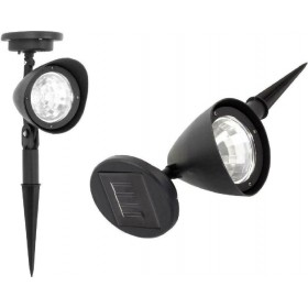 Σετ Καρφωτών Ηλιακών Φωτιστικών με Αισθητήρα Φωτός 2τμχ σε Μαύρο Χρώμα ZD43 Σετ Καρφωτών Ηλιακών Φωτιστικών με Αισθητήρα Φωτός 2τμχ σε Μαύρο Χρώμα ZD43