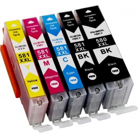 Συμβατό Μελάνι Canon PGI-580/CLI-581 XXL Πολλαπλό (Color) / Μαύρο Συμβατό Μελάνι Canon PGI-580/CLI-581 XXL Πολλαπλό (Color) / Μαύρο