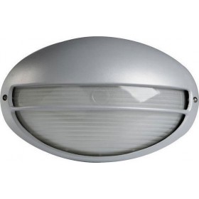 Eurolamp Στεγανή Επιτοίχια Πλαφονιέρα Εξωτερικού Χώρου E27 σε Γκρι Χρώμα 147-55068 Eurolamp Στεγανή Επιτοίχια Πλαφονιέρα Εξωτερικού Χώρου E27 σε Γκρι Χρώμα 147-55068