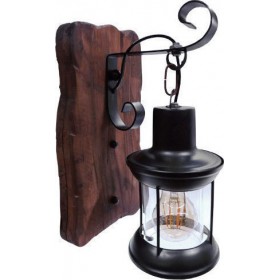 GloboStar Brasra Επιτοίχιο Φαναράκι Εξωτερικού Χώρου E27 σε Μαύρο Χρώμα 01204 GloboStar Brasra Επιτοίχιο Φαναράκι Εξωτερικού Χώρου E27 σε Μαύρο Χρώμα 01204