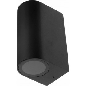 GloboStar Στεγανό Επιτοίχιο Σποτ Εξωτερικού Χώρου GU10 σε Μαύρο Χρώμα 90091