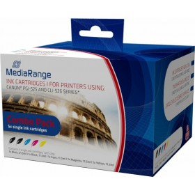 MediaRange Συμβατό Μελάνι Canon PGI-525/CLI-526 Πολλαπλό (Color) / Μαύρο MediaRange Συμβατό Μελάνι Canon PGI-525/CLI-526 Πολλαπλό (Color) / Μαύρο