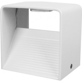 GloboStar Κύβος Στεγανή Επιτοίχια Πλαφονιέρα Εξωτερικού Χώρου με Ενσωματωμένο LED σε Λευκό Χρώμα 96431