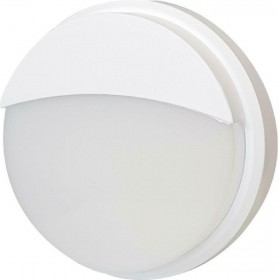 Powertech Στεγανή Επιτοίχια Πλαφονιέρα Εξωτερικού Χώρου με Ενσωματωμένο LED 12W 4000K σε Λευκό Χρώμα EXTL-0001