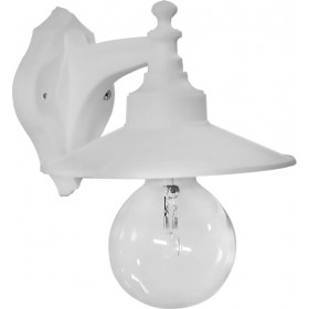 Heronia LP-150AN-S Επιτοίχιο Φωτιστικό με Καπέλο Εξωτερικού Χώρου E27 σε Λευκό Χρώμα 07-1236