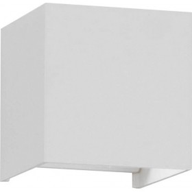 GloboStar Up Down Στεγανή Επιτοίχια Πλαφονιέρα Εξωτερικού Χώρου με Ενσωματωμένο LED σε Λευκό Χρώμα 96401