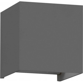 GloboStar Up Down Στεγανή Επιτοίχια Πλαφονιέρα Εξωτερικού Χώρου με Ενσωματωμένο LED σε Γκρι Χρώμα 96409