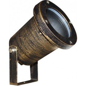 Aca Φωτιστικό Προβολάκι Εξωτερικού Χώρου GU10 σε Μπρούτζινο Χρώμα BT9013R