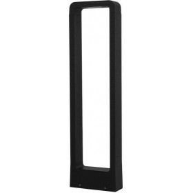 GloboStar Στεγανό Φωτιστικό Κολωνάκι Εξωτερικού Χώρου με Ενσωματωμένο LED σε Μαύρο Χρώμα 17x6x60cm 12142