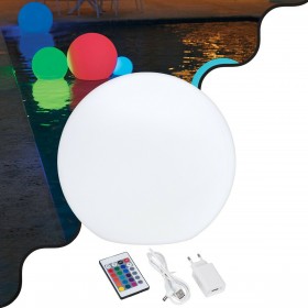 GloboStar Στεγανό Φωτιστικό Γλόμπος Εξωτερικού Χώρου με Ενσωματωμένο LED σε Λευκό Χρώμα 85824