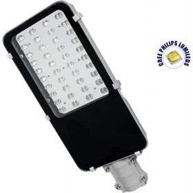 GloboStar Στεγανό Φωτιστικό Δρόμου με Ενσωματωμένο LED σε Μαύρο Χρώμα 50020