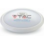 V-TAC VT-13 Πλαφονιέρα Οροφής Εξωτερικού Χώρου με Ενσωματωμένο LED σε Λευκό Χρώμα 808