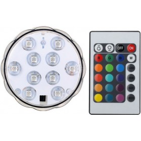 Υποβρύχιο Φωτιστικό Πισίνας με Τηλεχειριστήριο και Πολύχρωμο Φως 201058