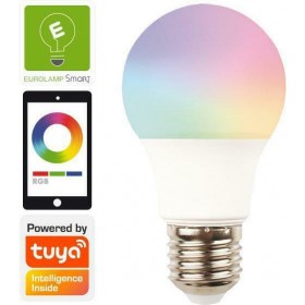 Eurolamp Smart Λάμπα LED για Ντουί E27 και Σχήμα A60 RGBW 850lm DimmableΚωδικός: 147-77901 