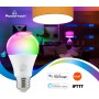 Powertech Smart Λάμπα LED για Ντουί E27 και Σχήμα A60 RGBW 850lm DimmableΚωδικός: E27-013 
