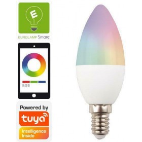 Eurolamp Smart Λάμπα LED για Ντουί E14 RGBW 470lm DimmableΚωδικός: 147-77902 