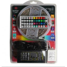 Spot Light Αδιάβροχη Ταινία LED Τροφοδοσίας 12V RGB Μήκους 5m και 30 LED ανά Μέτρο Σετ με Τηλεχειριστήριο και Τροφοδοτικό Τύπου  Spot Light Αδιάβροχη Ταινία LED Τροφοδοσίας 12V RGB Μήκους 5m και 30 LED ανά Μέτρο Σετ με Τηλεχειριστήριο και Τροφοδοτικό Τύπου