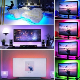 Ταινία LED Τροφοδοσίας USB (5V) RGB Μήκους 2m και 30 LED ανά Μέτρο με ΤηλεχειριστήριοΚωδικός: X0016L4OWZ 