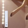 Aca Αδιάβροχη Ταινία LED Τροφοδοσίας Μπαταρίας με Φυσικό Λευκό Φως Μήκους 1m Σετ με Τηλεχειριστήριο, Τροφοδοτικό και Αισθητήρα Κ