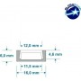 GloboStar Προφίλ Αλουμινίου Επιτοίχιο Milky Cover 70801-1M