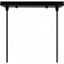 GloboStar Ροζέτα Φωτιστικού Οροφής DIY Ορθογώνια 300x50mm με 2 Τρύπες Μαύρη σε Μαύρο Χρώμα 90820