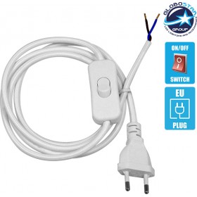 GloboStar Κρεμαστό Whip με Λευκό Διακόπτη - Πρίζα Λευκό Καλώδιο 1.4m σε Λευκό Χρώμα 91038 GloboStar Κρεμαστό Whip με Λευκό Διακόπτη - Πρίζα Λευκό Καλώδιο 1.4m σε Λευκό Χρώμα 91038