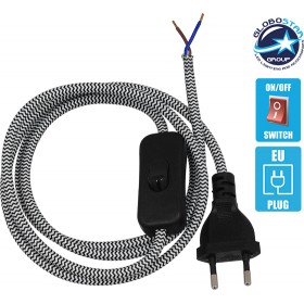 GloboStar Κρεμαστό Whip με Μαύρο Διακόπτη - Πρίζα Γκρι Καλώδιο 1.4m σε Γκρι Χρώμα 91039 GloboStar Κρεμαστό Whip με Μαύρο Διακόπτη - Πρίζα Γκρι Καλώδιο 1.4m σε Γκρι Χρώμα 91039