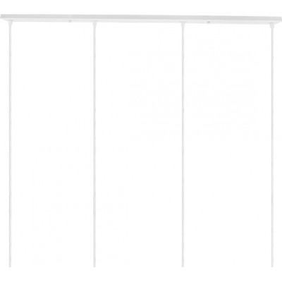 GloboStar Ροζέτα Φωτιστικού Οροφής DIY Ορθογώνια 1200x50mm με 4 Τρύπες Λευκή σε Λευκό Χρώμα 90825