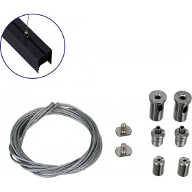 GloboStar Ντίζα για Κρέμασμα Φωτιστικών από Αλουμίνιο σε Ασημί Χρώμα 70899 GloboStar Ντίζα για Κρέμασμα Φωτιστικών από Αλουμίνιο σε Ασημί Χρώμα 70899