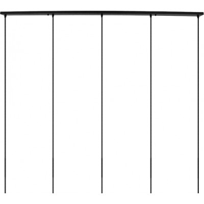 GloboStar Ροζέτα Φωτιστικού Οροφής DIY Ορθογώνια 1500x50mm με 5 Τρύπες Μαύρη σε Μαύρο Χρώμα 90826