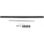 GloboStar Ροζέτα Φωτιστικού Οροφής DIY Ορθογώνια 1500x50mm με 5 Τρύπες Μαύρη σε Μαύρο Χρώμα 90826