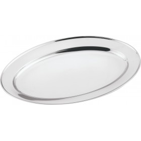 Veltihome Πιατέλα Σερβιρίσματος Οβάλ Ανοξείδωτη Ασημί 35cm Veltihome Πιατέλα Σερβιρίσματος Οβάλ Ανοξείδωτη Ασημί 35cm
