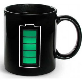 Charging Battery Κούπα από Πορσελάνη Μαύρη