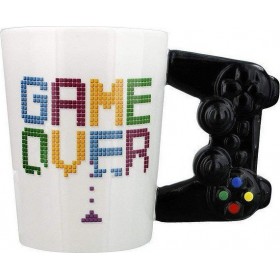 "Game Over" Τηλεχειριστήριο Κούπα Κεραμική Λευκή 380ml