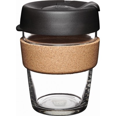 Keep Cup Brew Cork Κούπα Γυάλινη με Καπάκι Black 340ml