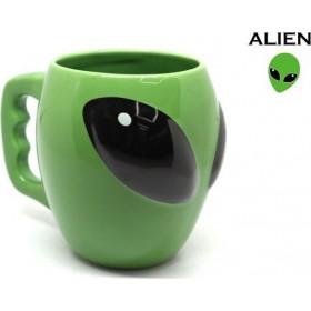 Εξωγήινος 3D Κούπα Κεραμική Πράσινη