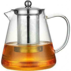 C-95 Τσαγιέρα Ανοξείδωτη με Φίλτρο σε Διάφανο Χρώμα 950ml