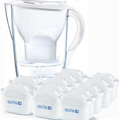 Brita Marella Cool Κανάτα Σερβιρίσματος Πλαστική Λευκή με 12 Ανταλλακτικά Φίλτρα Maxtra+ 2400ml