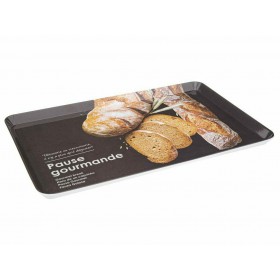 AT100840 Δίσκος Σερβιρίσματος Πλαστικός Καφέ 45x30x2cm