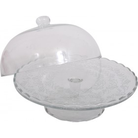 Fylliana Τουρτιέρα Γυάλινη με Καπάκι και Πόδι Διάφανη 29x29cmΚωδικός: 373-220-629  Fylliana Τουρτιέρα Γυάλινη με Καπάκι και Πόδι Διάφανη 29x29cmΚωδικός: 373-220-629