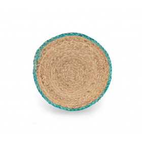 Nef-Nef Velez Σουπλά Στρογγυλό Ψάθινο Aqua 38cm